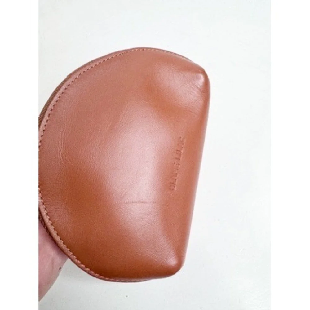 Spanish Leather Wristlet Clutch - BLAME LILAC-  Congac